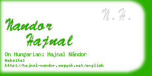 nandor hajnal business card