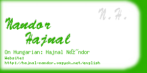 nandor hajnal business card